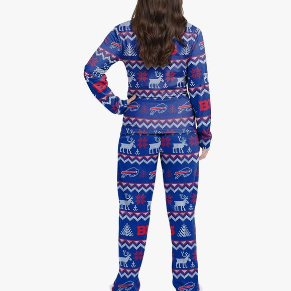 Buffalo Bills NFL Women's Crewneck Pajama Set FOCO Top & Pants NEW Women's XL - Picture 3 of 10